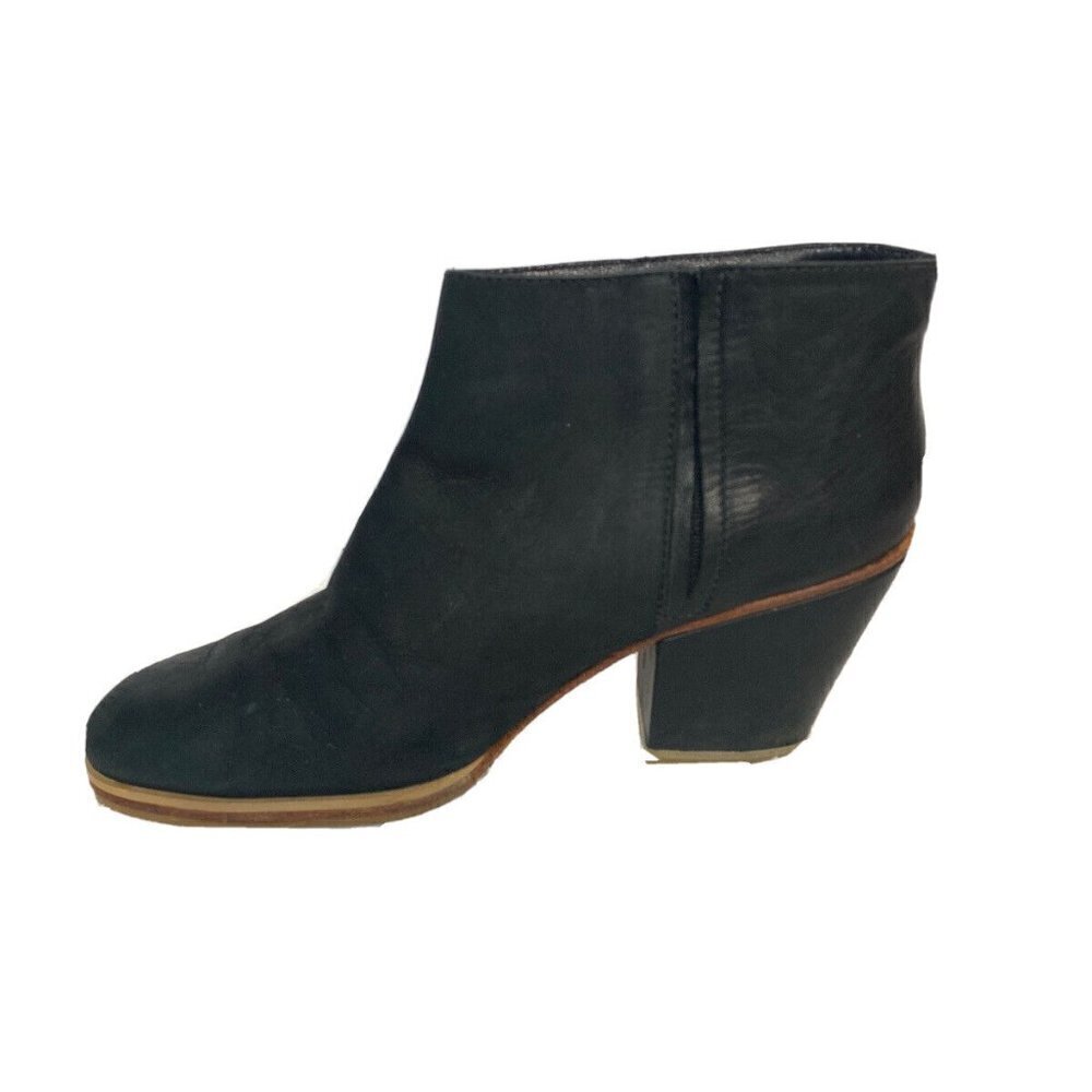 RACHEL COMEY Mars Black Leather Ankle Booties - Picture 6 of 12
